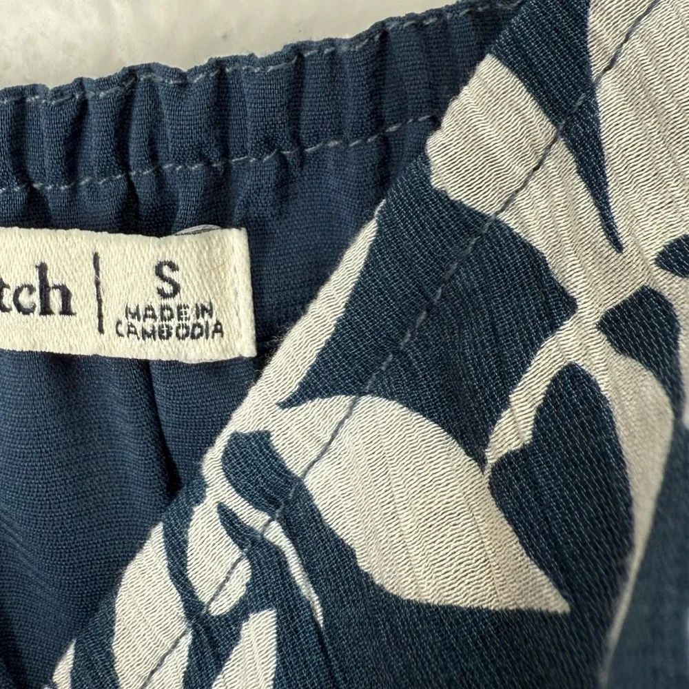 Abercrombie & Fitch Maxi Floral Dress Navy Vacation Resortwear Cruise Wedding S‎